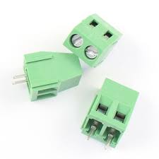 2 Pin Green Connector, Brass, 2.5 mm